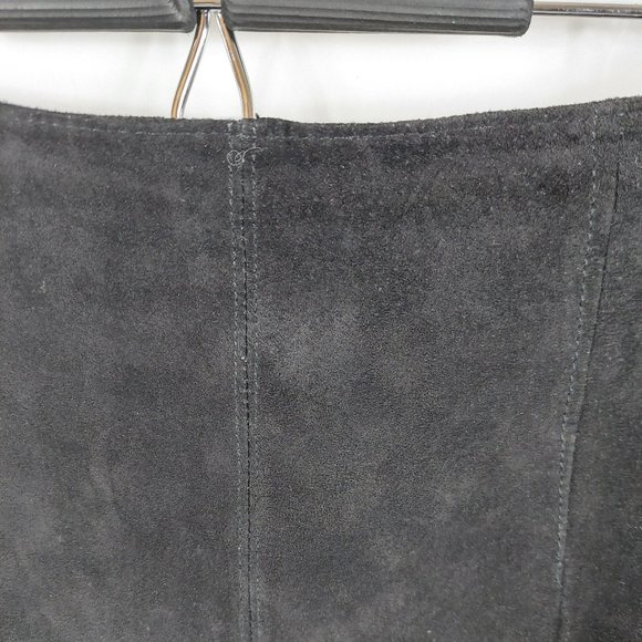 The Limited Black 100% Leather-Suede Skirt - Picture 3 of 14